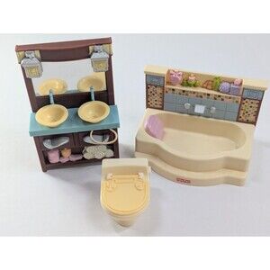 Fisher Price Loving Family Bathroom Furniture 2000's